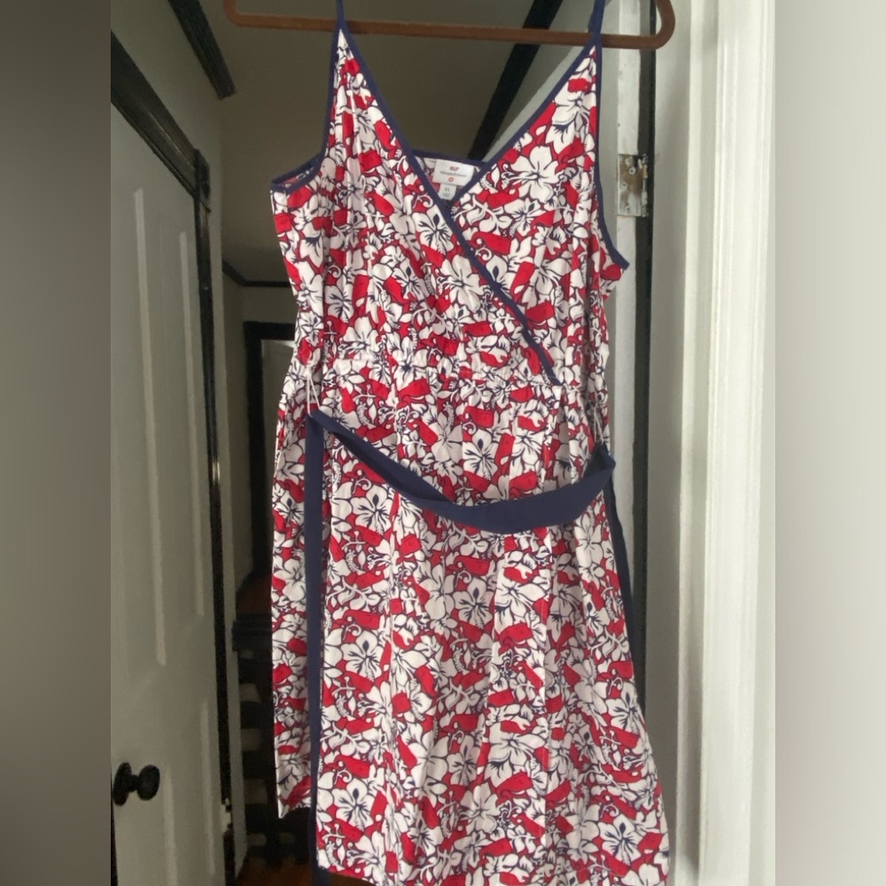 Vineyard Vines Red and White Floral Dress